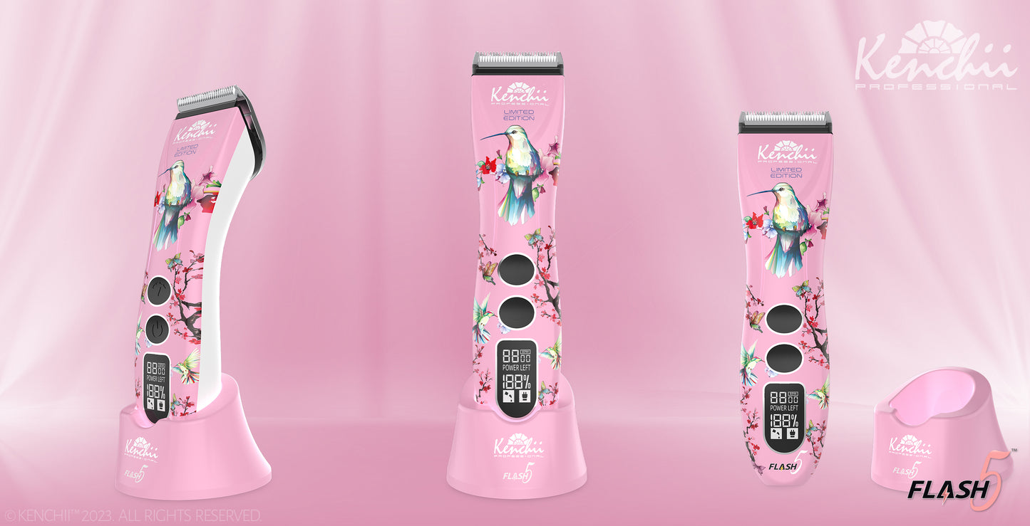 Kenchii Flash5™ | 5-in-1 Digital Cordless Clipper | Pink Edition