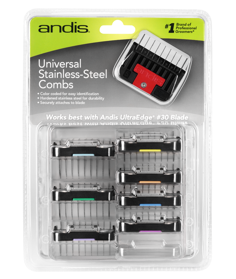 Andis | Universal Stainless Steel Combs 8-Piece Set