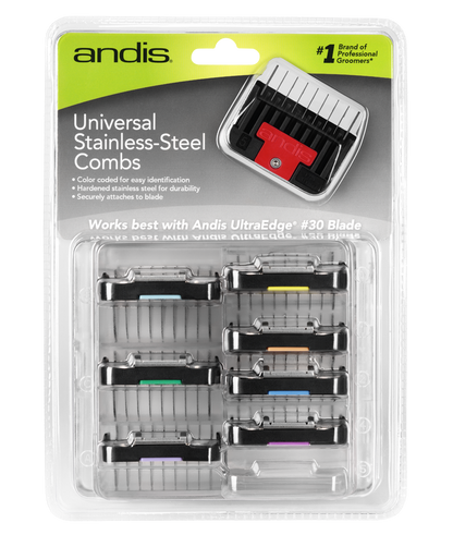 Andis | Universal Stainless Steel Combs 8-Piece Set